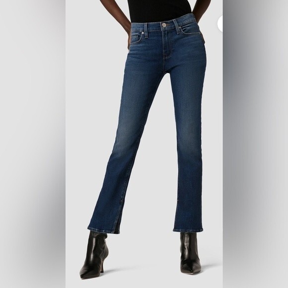 Hudson Nico Straight Leg Slit Hem Jeans Size 28 - Picture 1 of 4